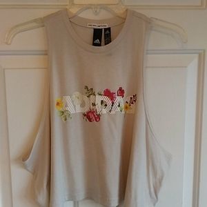 Adidas Crop Floral Tank Size 2XL